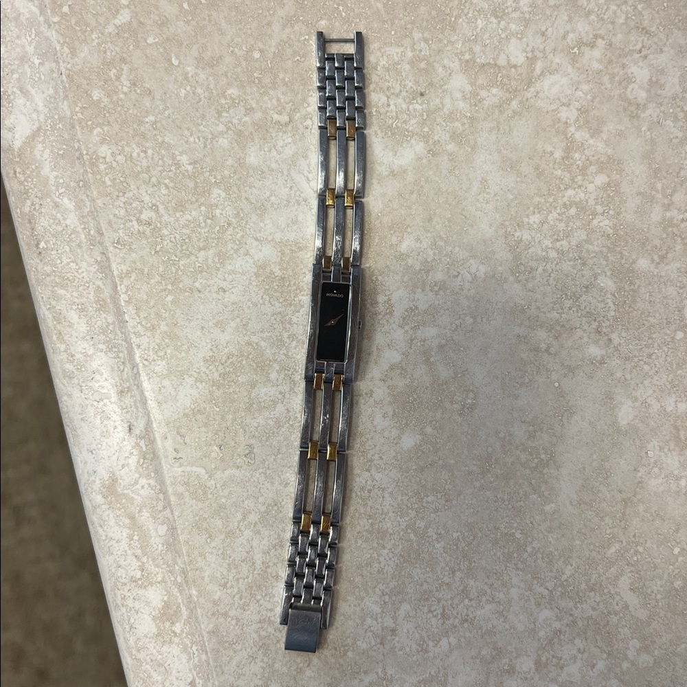 VINTAGE MOVADO LADIES RARE 2-TONE ESPERANZA (84 H5 1400) STAINLESS